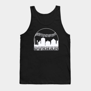 Durham, NC Vintage Baseball City Skyline Tank Top